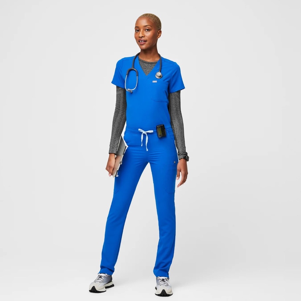 FIGS denim blue scrubs set - XS
